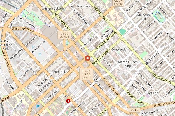 Map showing Lockbox in Lexington