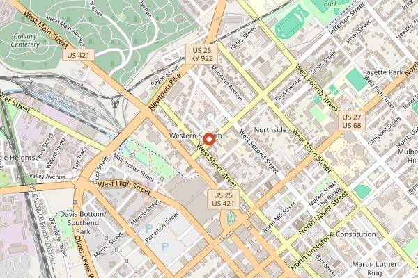 Map showing Stella's Kentucky Deli in Lexington