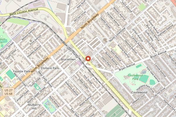 Map showing Darling Wine Bar in Lexington