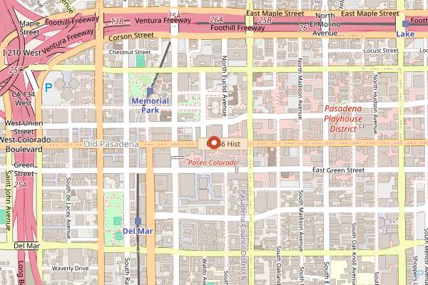 Map showing Europane Bakery in Los Angeles
