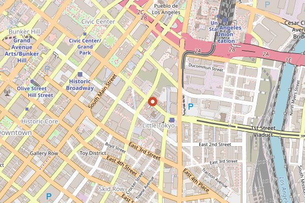 Map showing Fugetsu-Do in Los Angeles