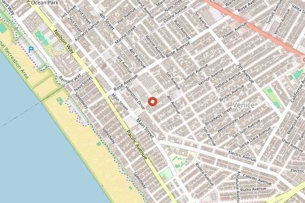 Map showing Gjusta in Los Angeles