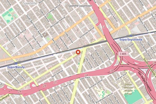 Map showing Top Tier Treats in Los Angeles