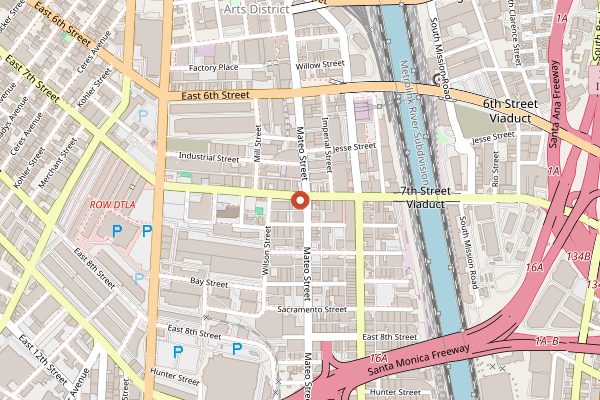 Map showing Everson Royce Bar in Los Angeles