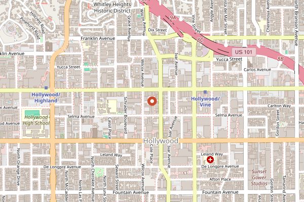 Map showing Good Times at Davey Wayne's in Los Angeles