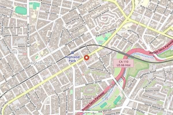Map showing La Cuevita in Los Angeles