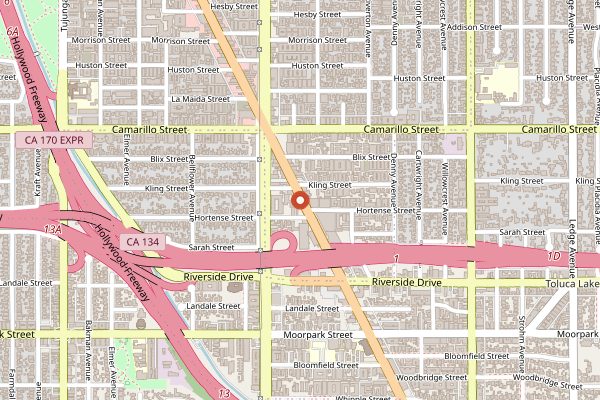 Map showing Tiki No in Los Angeles