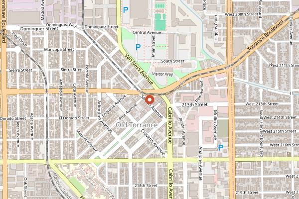 Map showing Red Car Brewery and Restaurant in Los Angeles