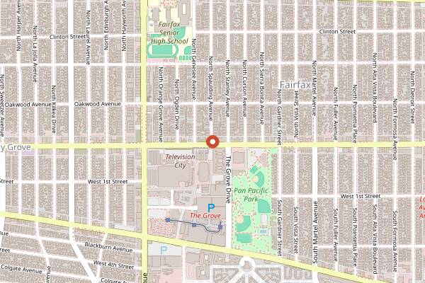 Map showing Della Terra Restaurant in Los Angeles