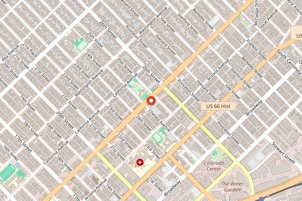 Map showing Fia Restaurant in Los Angeles