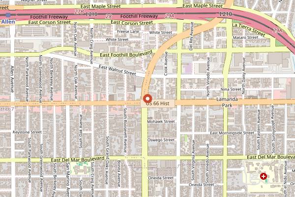 Map showing Plate 38 in Los Angeles