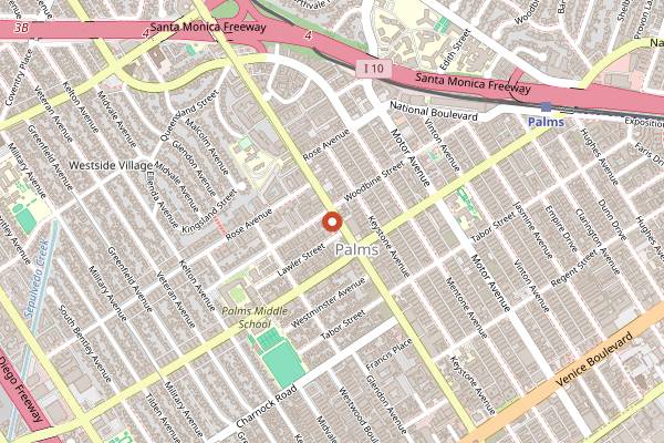 Map showing The Doughroom in Los Angeles