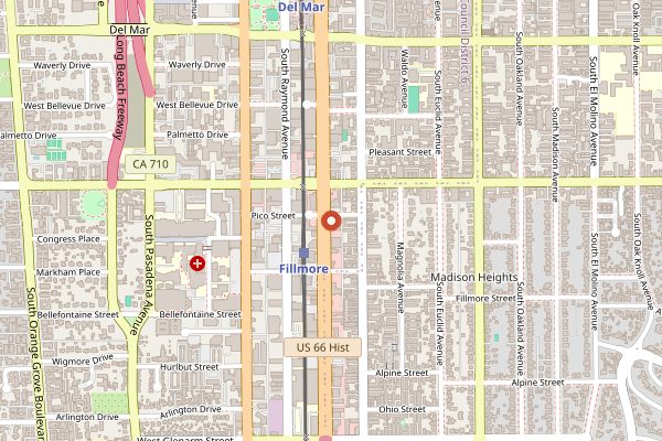 Map showing Lucky Boy in Los Angeles