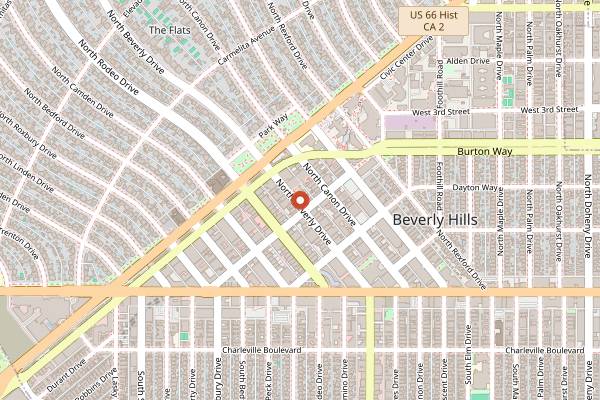 Map showing Nate'n Al's in Los Angeles