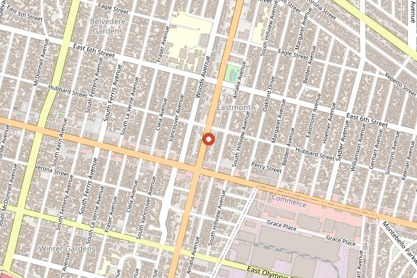 Map showing Tortas Ahogadas Ameca in Los Angeles