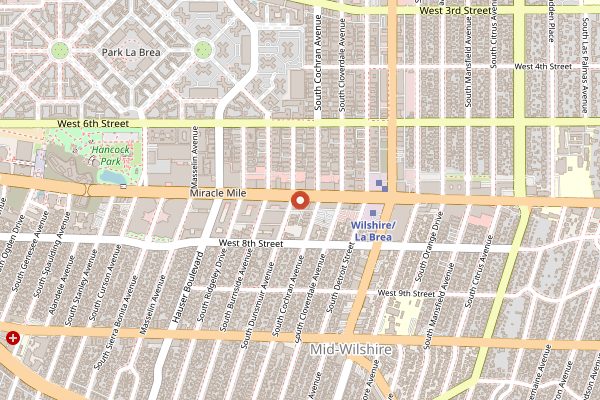 Map showing Yuko Kitchen in Los Angeles