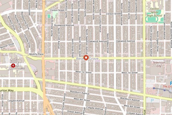 Map showing Blue Bottle Coffee in Los Angeles