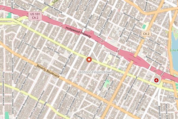 Map showing Doubting Thomas in Los Angeles
