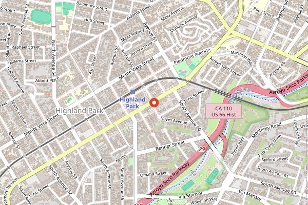 Map showing Kitchen Mouse Cafe in Los Angeles