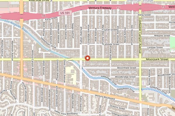 Map showing M Street Coffee in Los Angeles