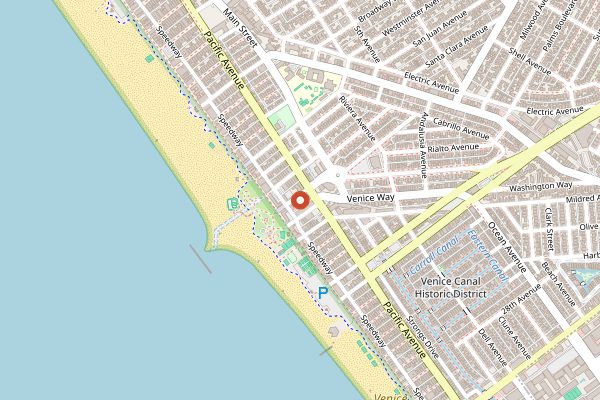 Map showing Menotti's Coffee Stop in Los Angeles