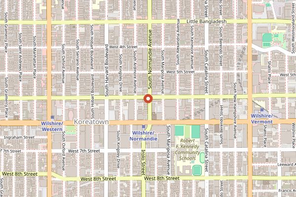 Map showing Cassell's Hamburgers in Los Angeles