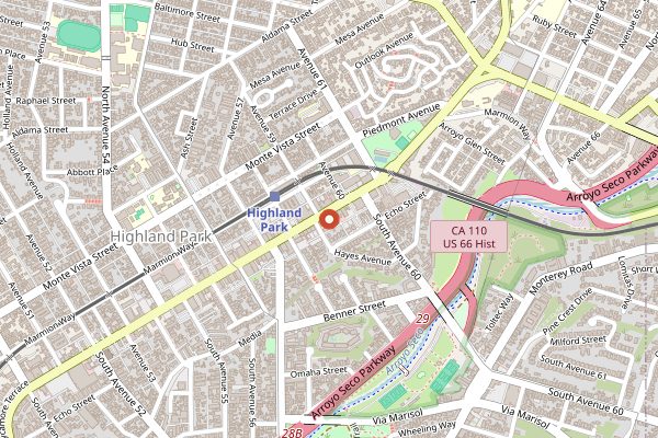 Map showing Hippo in Los Angeles