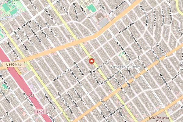 Map showing Tacos Tu Madre in Los Angeles