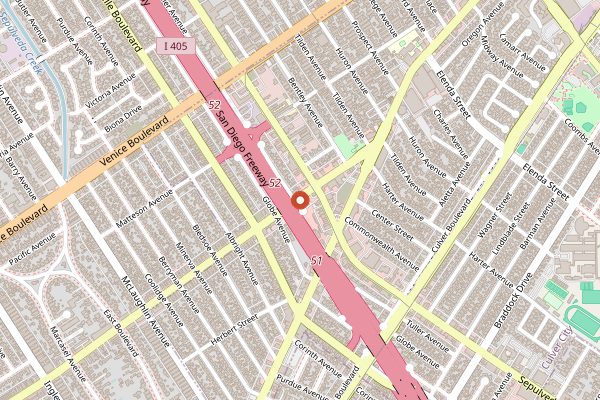 Map showing Tito's Tacos in Los Angeles
