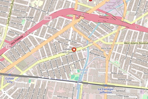 Map showing Cognoscenti Coffee in Los Angeles