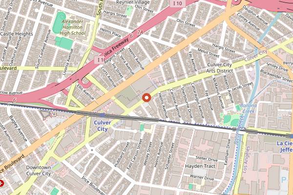 Map showing Los Angeles Cooking School in Los Angeles