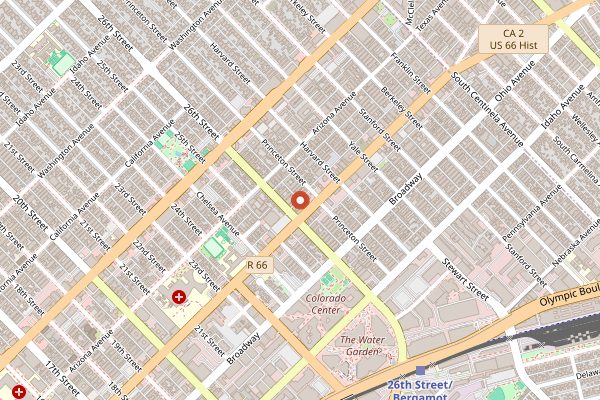 Map showing The Gourmandise School in Los Angeles