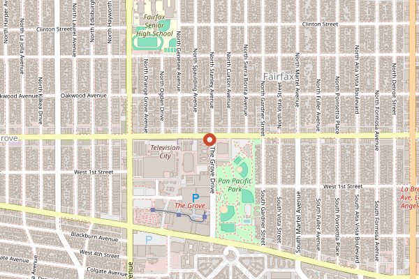 Map showing Erewhon Cafe in Los Angeles