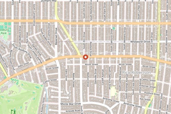 Map showing Factor's Famous Deli in Los Angeles