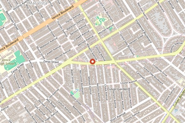 Map showing Hatchet Hall in Los Angeles