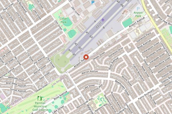 Map showing EEEEEATSCON Los Angeles in Los Angeles