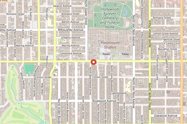 Map showing LA Times The Taste in Los Angeles