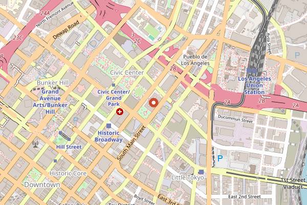Map showing where the festival is in Los Angeles