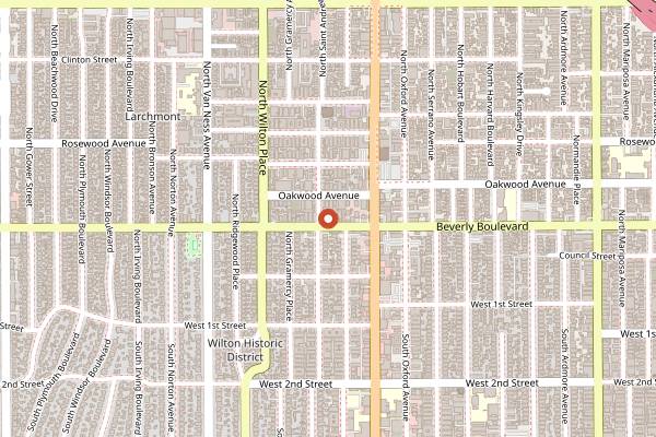 Map showing Antico Nuovo in Los Angeles
