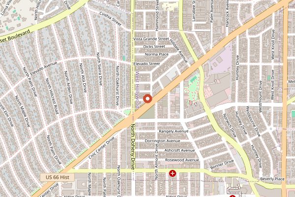Map showing Somni in Los Angeles