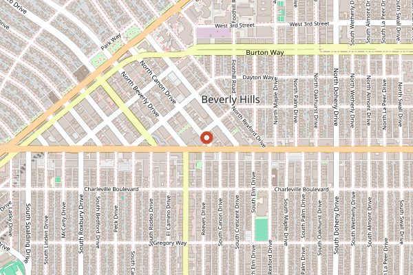 Map showing Spago in Los Angeles