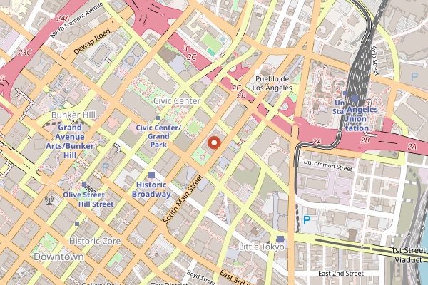 Map showing Avital Tours in Los Angeles