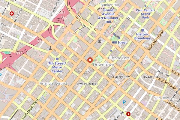 Map showing Sidewalk Food Tours of Los Angeles in Los Angeles
