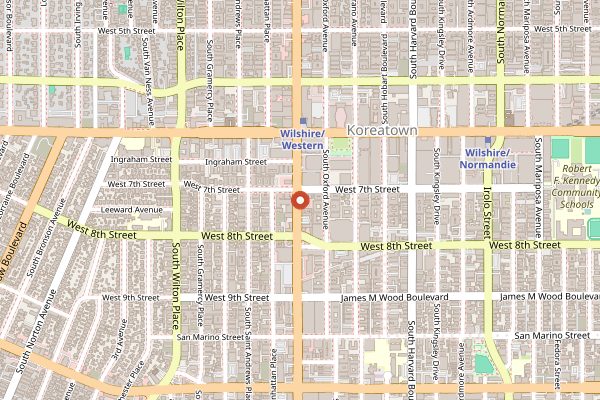 Map showing Sun Nong Dan in Los Angeles