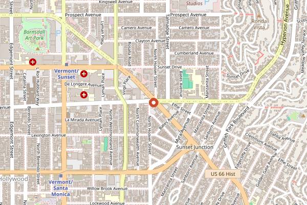 Map showing Akbar in Los Angeles