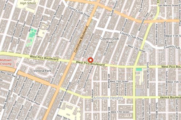 Map showing Catch One in Los Angeles