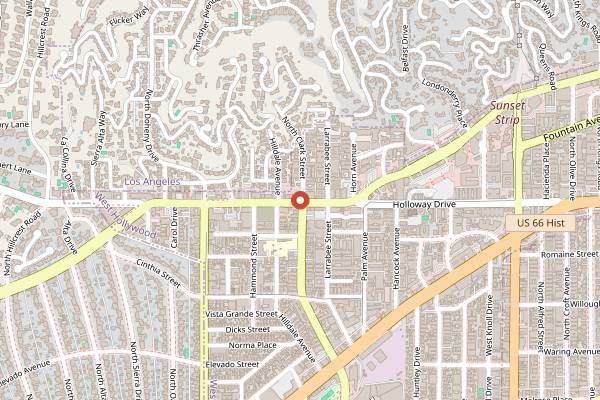 Map showing Whisky a Go Go in Los Angeles