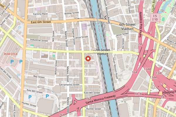 Map showing Bestia in Los Angeles