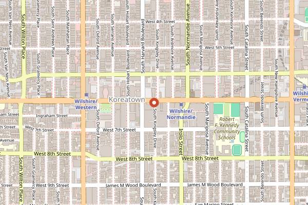 Map showing Bulgogi Hut in Los Angeles