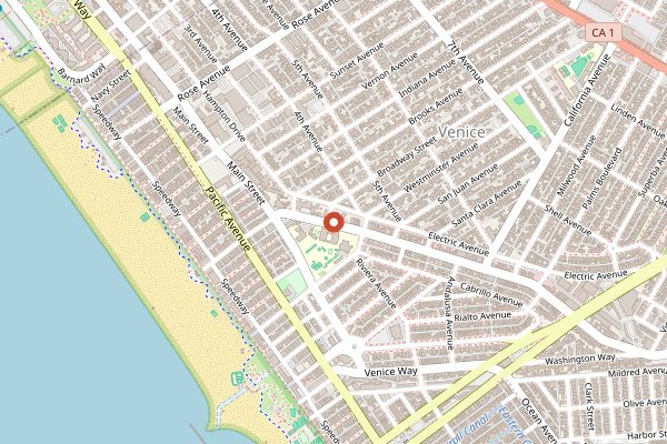 Map showing Felix Trattoria in Los Angeles